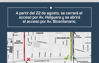 El Municipio cambia el lugar de acceso a la ciudad