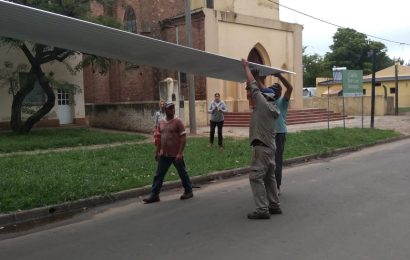 Rafael Obligado: Llegó el techo para la casa parroquial