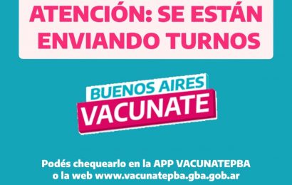 VACUNATE: Comienza el envío de turnos