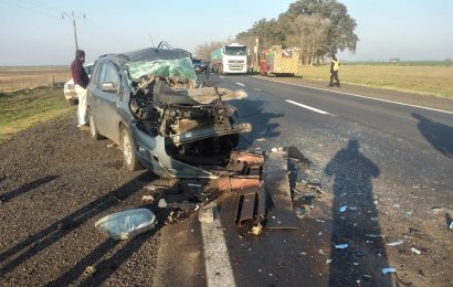Ruta 188: Chocan automóvil y camión