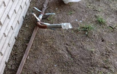 Vandalismo en la cancha chica de El Huracán