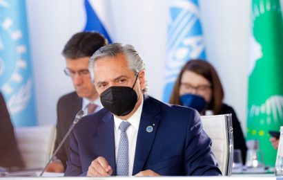 Fernández llegó a Escocia para participar de la cumbre de cambio climático