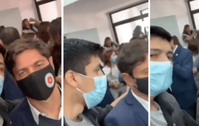 Joven le preguntó a Kicillof por la deserción escolar y Escapó, sin contestar