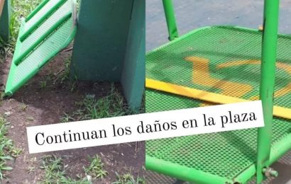 Vandalismo en juegos de Plaza de las Banderas