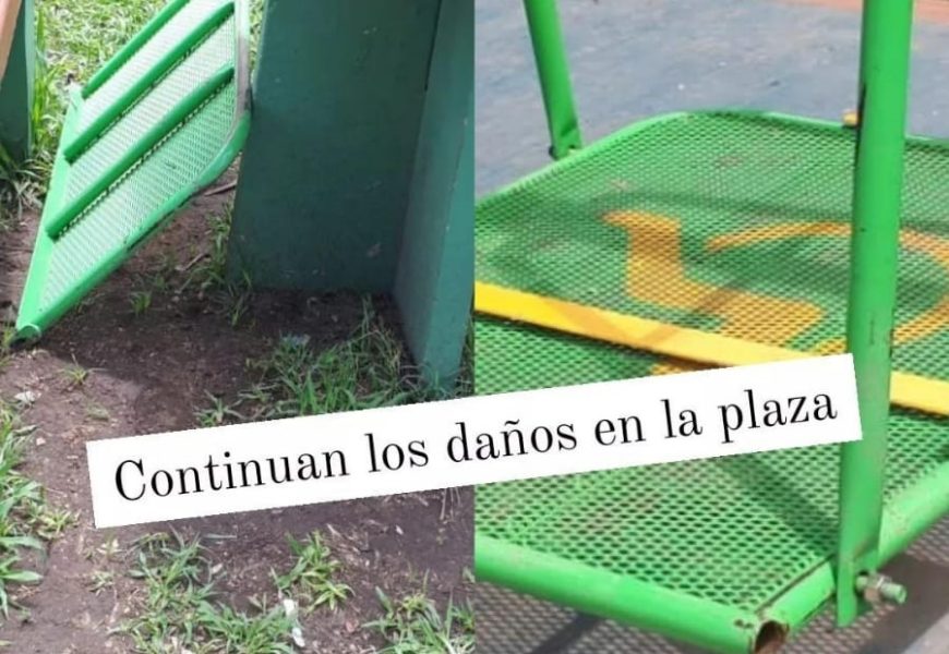 Vandalismo en juegos de Plaza de las Banderas Vandalismo en juegos de Plaza de las Banderas