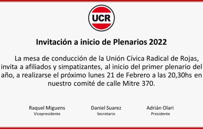 La UCR realizará el primer plenario del año