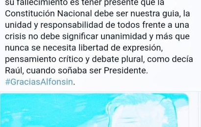El Radicalismo evoca a Raúl Alfonsín