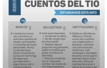 Alertn sobre estafas y «cuentos del tío»