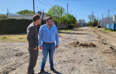 Inició obra de cordón cuneta en barrio España
