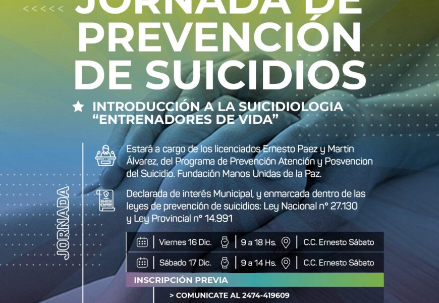 Habrá jornadas de prevención de suicidios Habrá jornadas de prevención de suicidios