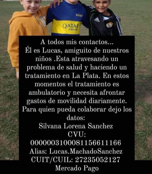 Continúa la campaña solidaria para ayudar a Lucas Continúa la campaña solidaria para ayudar a Lucas