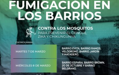 Fumigan contra los mosquitos