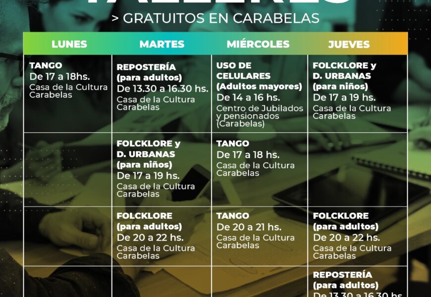 Carabelas: Brindarán talleres culturales Carabelas: Brindarán talleres culturales