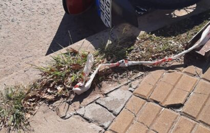 Accidente vial: Choque entre una moto y un auto
