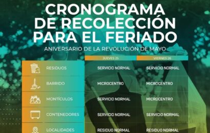 Cronograma de recolección de residuos por feriados!