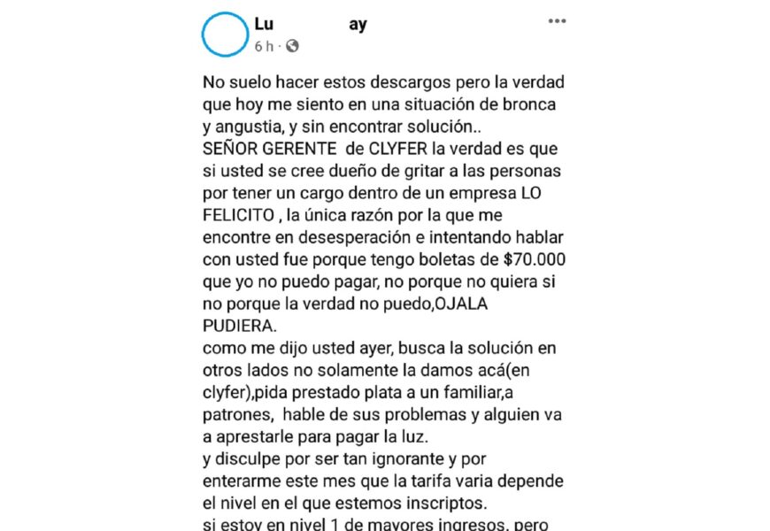 Quejas de usuarios por maltrato del gerente de la CLYFER Quejas de usuarios por maltrato del gerente de la CLYFER