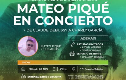 Invitación al espectáculo musical «Mateo Piqué en concierto»