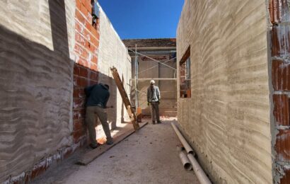 Paso a paso avanza la construcción de la Sala de Tomografía en el Hospital Municipal Unzué