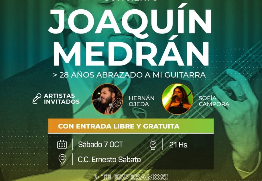 Te invitamos al CONCIERTO DE JOAQUÍN MEDRÁN, «28 AÑOS ABRAZANDO A MI GUITARRA « Te invitamos al CONCIERTO DE JOAQUÍN MEDRÁN, «28 AÑOS ABRAZANDO A MI GUITARRA «