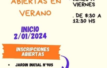 Escuelas abiertas en verano: continúa la inscripción