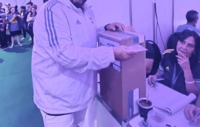 Baguear votó en las elecciones de Boca