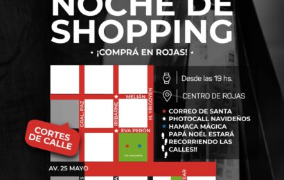 Noche de shoping! Mañana viernes 22 vamos a disfrutar de nuestro centro comercial con peatonales en varias calles