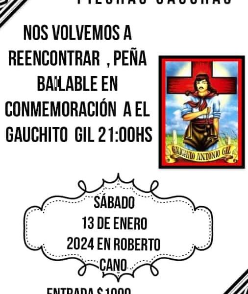 Anuncian peña en honor del Gauchito Gil Anuncian peña en honor del Gauchito Gil