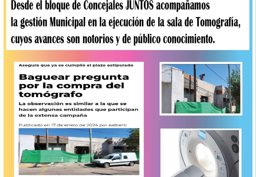 Tomógrafo: El oficialismo desmiente a Baguear Tomógrafo: El oficialismo desmiente a Baguear