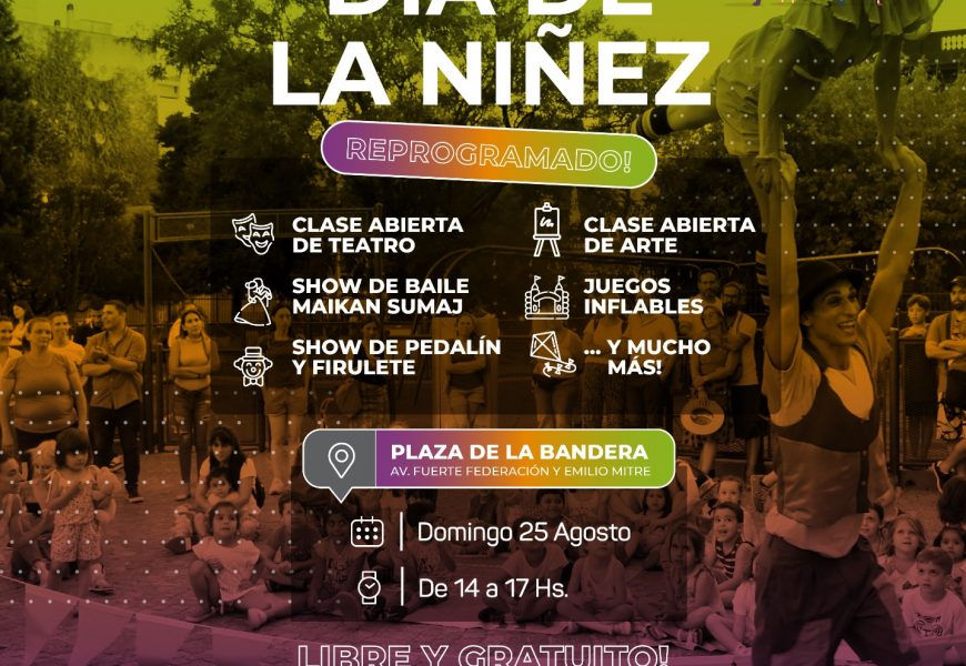 Este domingo 25 de agosto celebramos el día de la niñez en la Plaza de la Bandera Este domingo 25 de agosto celebramos el día de la niñez en la Plaza de la Bandera
