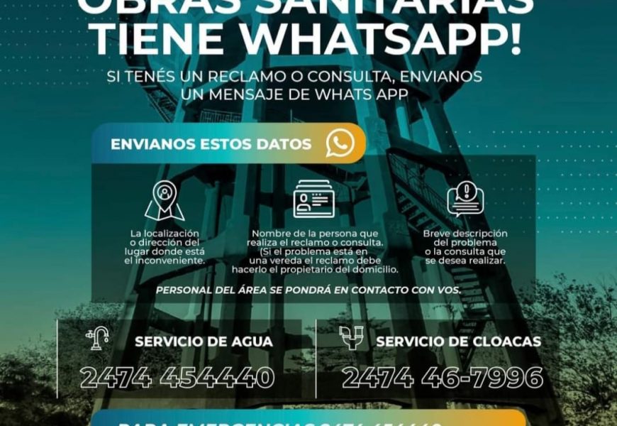 Obras Sanitarias tiene números de WhatsApp Obras Sanitarias tiene números de WhatsApp