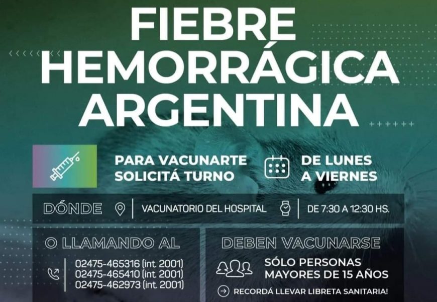 La fiebre hemorrágica argentina: piden vacunación de trabajadores rurales La fiebre hemorrágica argentina: piden vacunación de trabajadores rurales