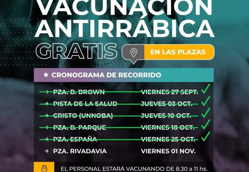 Campaña de vacunación antirrábica en las plazas: último día de esta primera etapa Campaña de vacunación antirrábica en las plazas: último día de esta primera etapa