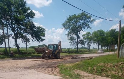 Se repavimentan tramos del acceso a Rafael Obligado