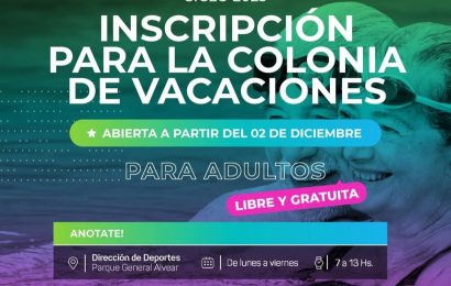 Abre la inscripción para la colonia de vacaciones de adultos libre y gatuita