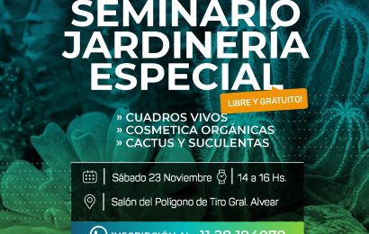 Seminario de Jardinería especial: cuadros vivos, cósmetica orgánica, cactus y suculentas