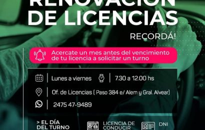 Renovación de licencias de conducir
