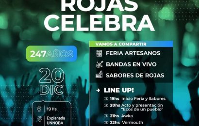 Te invitamos a celebrar el 247° Aniversario de Rojas