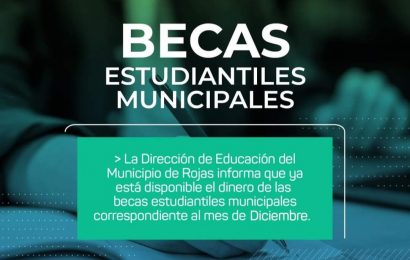 Ya está disponible el dinero de las becas del mes de diciembre