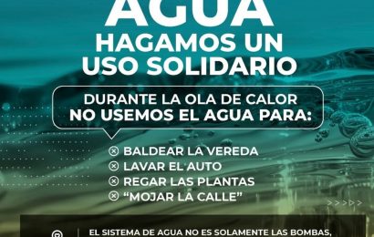 Hagamos un uso solidario del agua 