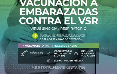 Vacunación contra el Virus Sincicial Respiratorio para embarazadas de 32 a 36 semanas de gestación