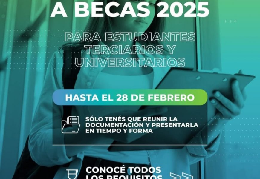 Becas estudiantiles municipales 2025: recordá que está abierta la inscripción hasta el 28 de febrero Becas estudiantiles municipales 2025: recordá que está abierta la inscripción hasta el 28 de febrero