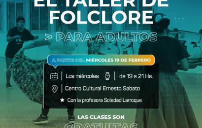 Comienzan las clases gratuitas de Folclore para adultos!! A partir del miércoles 19 de febrero, todos los miércoles de 19 a 21 hs en el Centro Cultural Ernesto Sabato