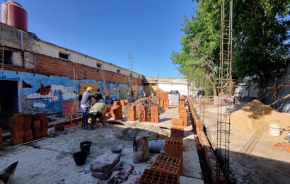 Avanza a toda marcha la construcción de las nuevas aulas en la Escuela Secundaria Nro. 3 “Marie Curie”