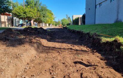 Avanza la construcción de cordón cuneta en Barrio Belgrano