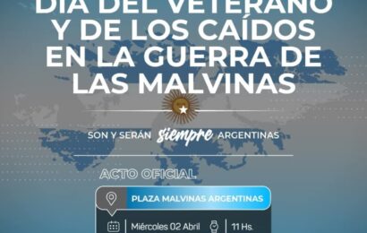 Te invitamos a compartir el acto del Día del veterano y los caídos en la Guerra de Malvinas