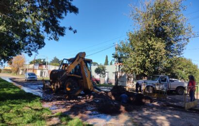 Calles cerradas al tránsito en Barrio Belgrano por trabajos de reparación de cañerías