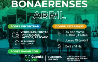 El jueves 10 de abril se realizará Mercados bonaerenses
