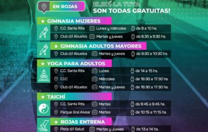 Mirá todas las actividades deportivas gratuitas que tenemos disponibles desde la Dirección de Deportes