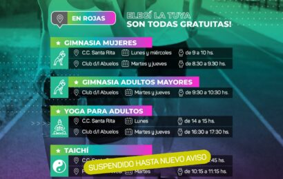 Mirá todos los talleres deportivos que están disponibles en Rojas y las Localidades