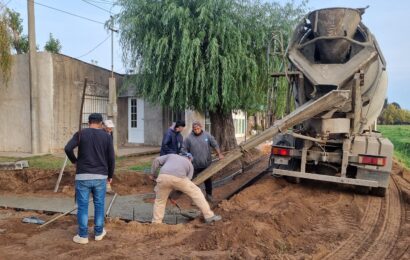 Obras de cordón cuneta en Barrios